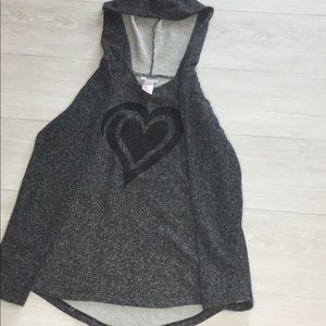 Extremely Me, Black Gliiter Heart Hoodie